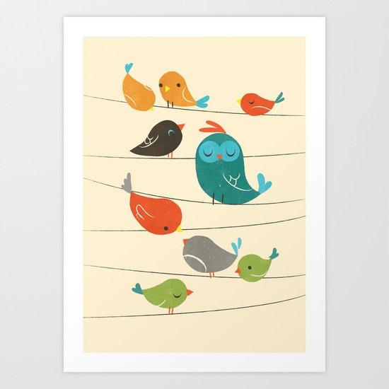 Colorful Birds Art Print