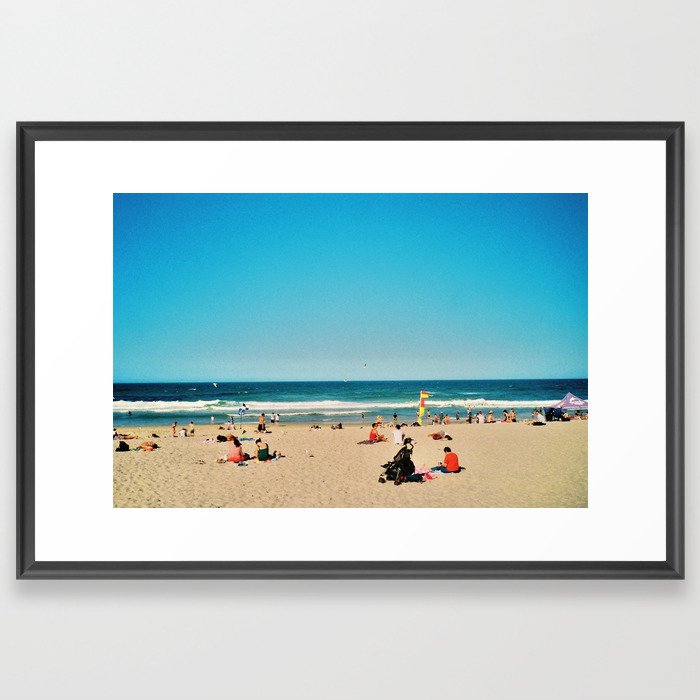 Surfers Paradise Beach Film Print Framed Art Print