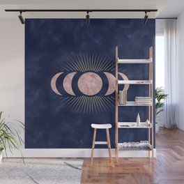 Phases of the Moon, Rose Gold Wall Mural