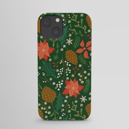 Winter Florals - Green iPhone Case
