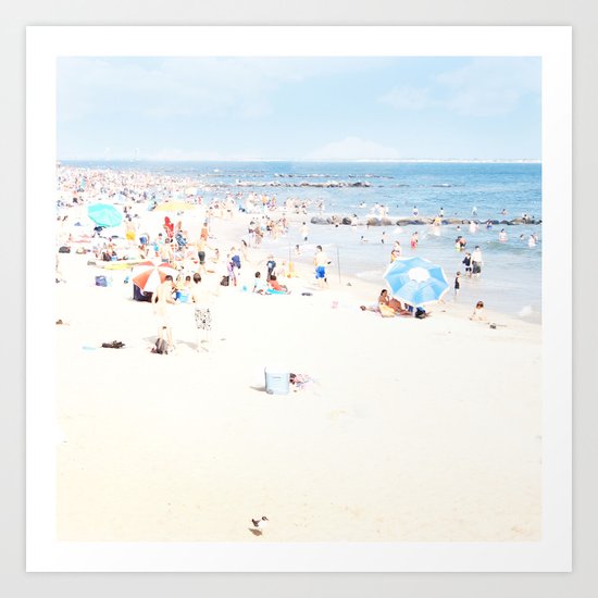 Blue Beach Brooklyn Art Print