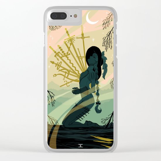 10 of Swords Clear iPhone Case