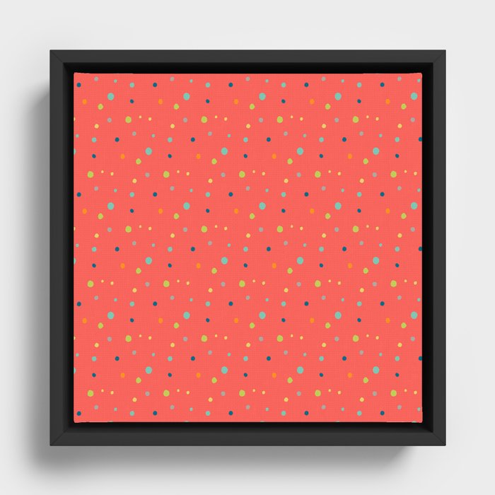 Playful Kids Pattern Framed Canvas