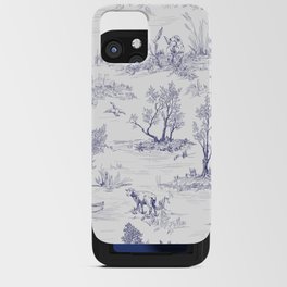Toile de Jouy Vintage French Navy Blue White Pattern iPhone Card Case