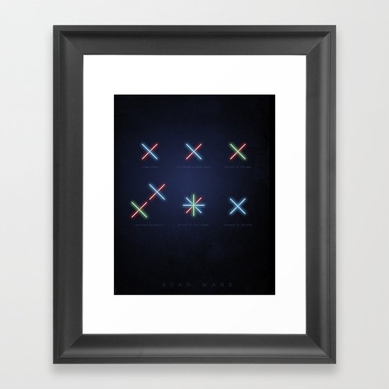 SMOOTH MINIMALISM - Star wars Framed Art Print