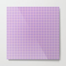 Grid Pink and Lavender Metal Print | Pinkgridpattern, Dutchmodern, Grid, Pink, Scandinavian, Memphisstyle, Lavendergrid, Pinkgrid, 80Sstyle, Lavender 