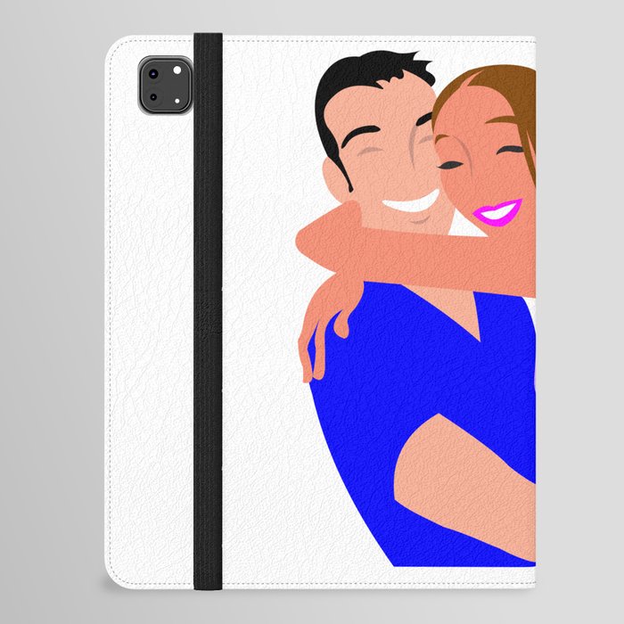  Couple Hug Happy Embrace Hugging Smile Girl iPad Folio Case