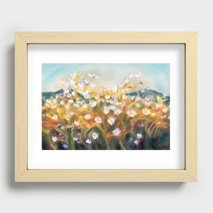 Daisies at Dusk Recessed Framed Print