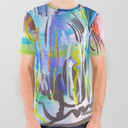 Abstract landscape expressionist All Over Graphic Tee