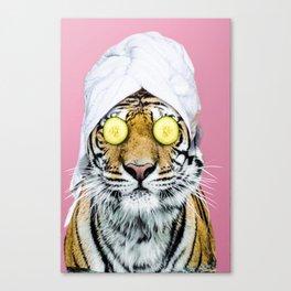Tiger in a Towel Canvas Print