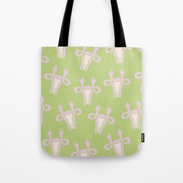 My body my choice - Roe v Wade FY Uterus design for women's rights pink green Tote Bag