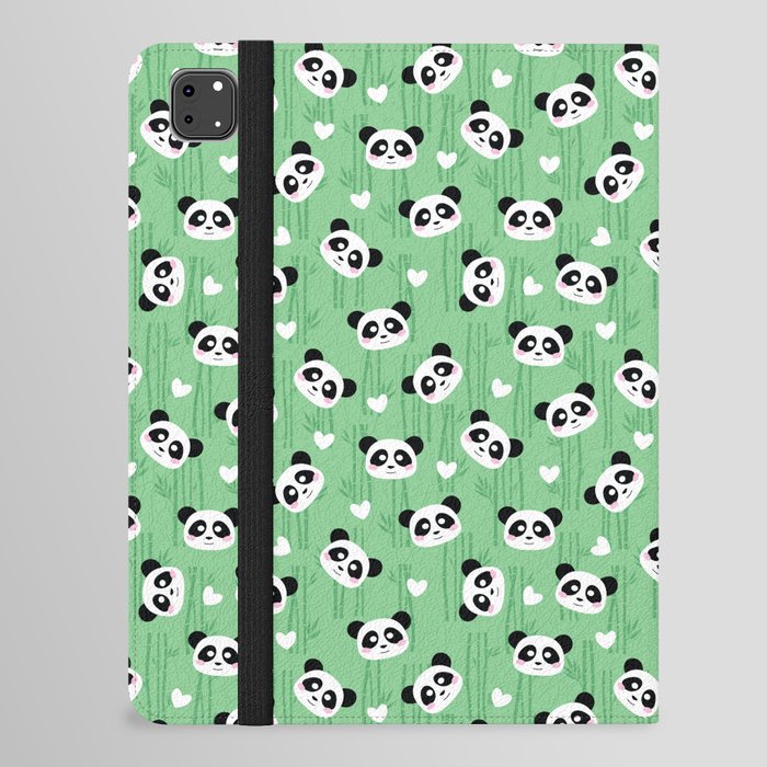 Kawaii Panda with Bamboo iPad Folio Case