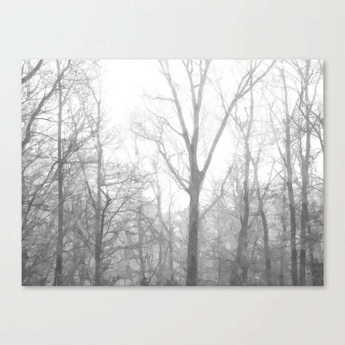 Black And White Forest Illustration Canvas Print By Alemi Society6