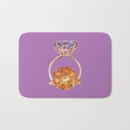 Circles on Purple Bath Mat