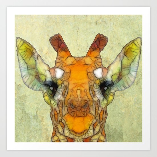 abstract giraffe calf Art Print