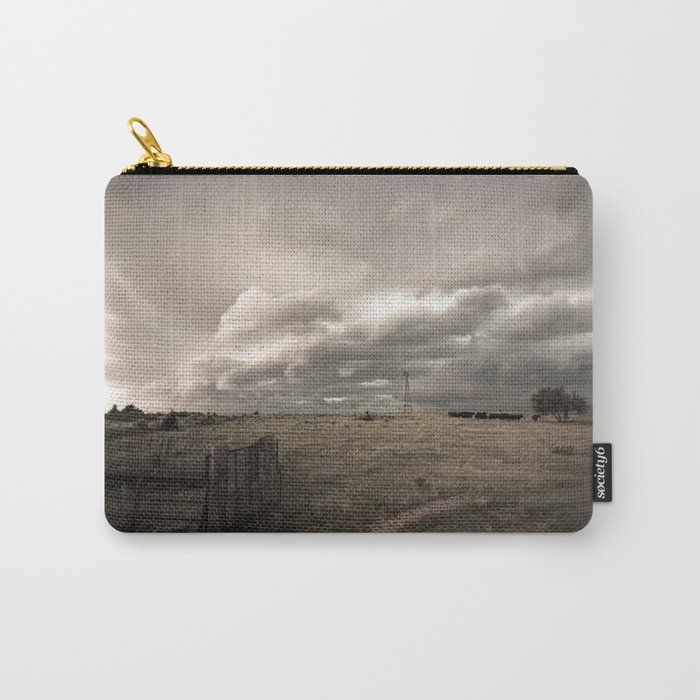 That Ol' Wind - Storm Clouds Advance Over Country Landscape on a Stormy Day in Oklahoma Carry-All Pouch
