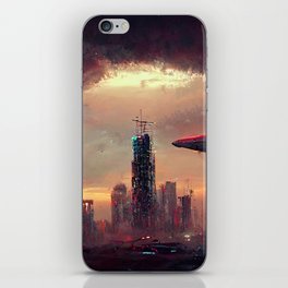 Flying to the Infinite City iPhone Skin