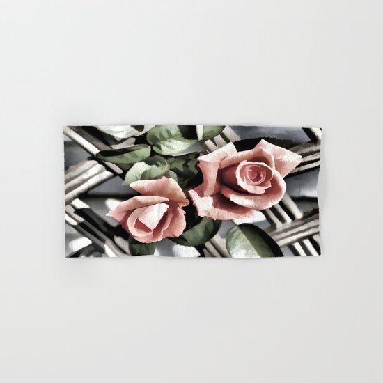 Pink Rose Garden - Painterly Hand & Bath Towel