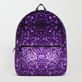 Dark Purple faux shiny glitter sparkles Backpack
