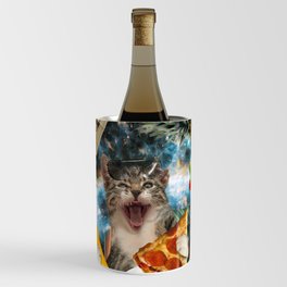 Space Galaxy Tourist Cat Beach Cats Wine Chiller