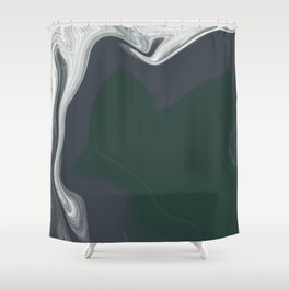 Microcosm 2 - Abstract Contemporary Fluid Painting Shower Curtain