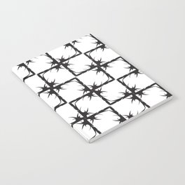 Black and white sharp spiky squares. Notebook