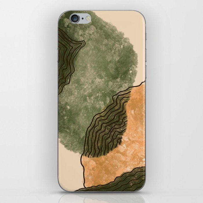 Abstract Neutral Geode Art Print iPhone Skin