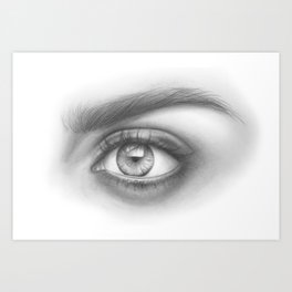 Eye Art Sexy Girl Beauty Model Woman Face Graphite