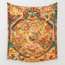 Wheel Of Life Samsara Bhavacakra Wall Tapestry