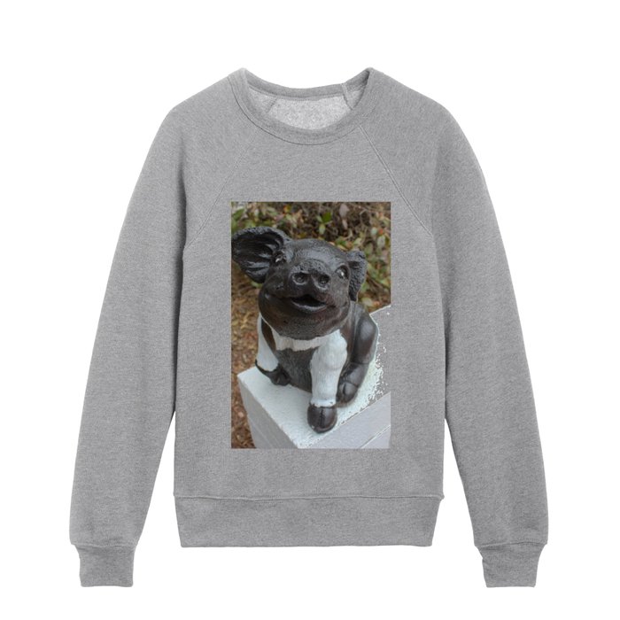 Black and White Pig Statue  Kids Crewneck