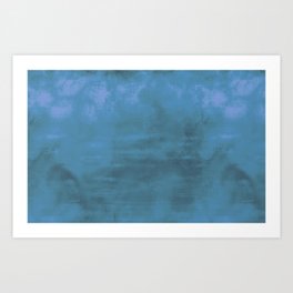 Burst of Blue & Purple Color Abstract Digital Illustration Art Print