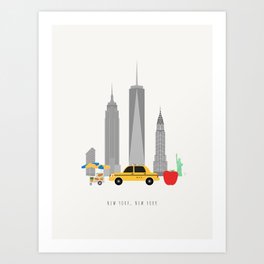 New York City, NYC Skyline Art Print