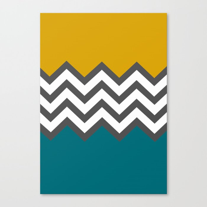 Color Blocked Chevron Canvas Print