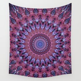 Mandala in light pink and blue colors Wall Tapestry