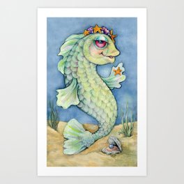 Fashionista Fish: Princess Sarafina  Art Print