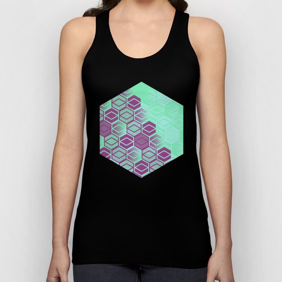 Purple on Mint Unisex Tank Top