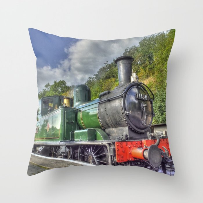 Steam Train at Bewdley Throw Pillow