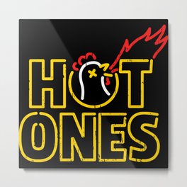 Hot Ones chicken Metal Print | We, Hotones, Music, Feast, Trendy, Firstwefeast, Chickenwings, Chili, Evans, Youtube 