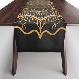 Luxury gold mandala Table Runner
