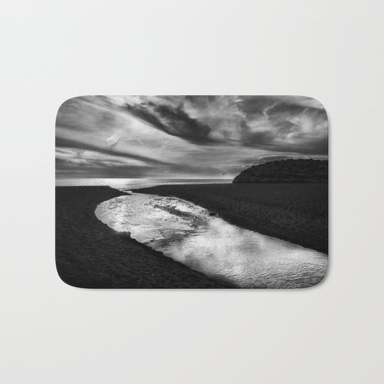 "River join sea" Bath Mat