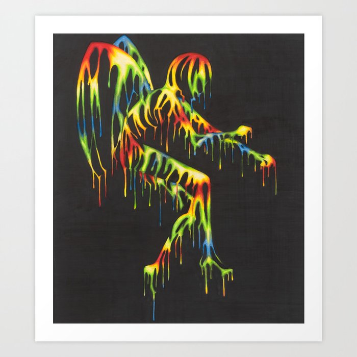 Colors Of A Drowning Angel Art Print By Boobiesanduzis Society6