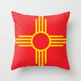 Yellow Sun - Zia Symbol Throw Pillow