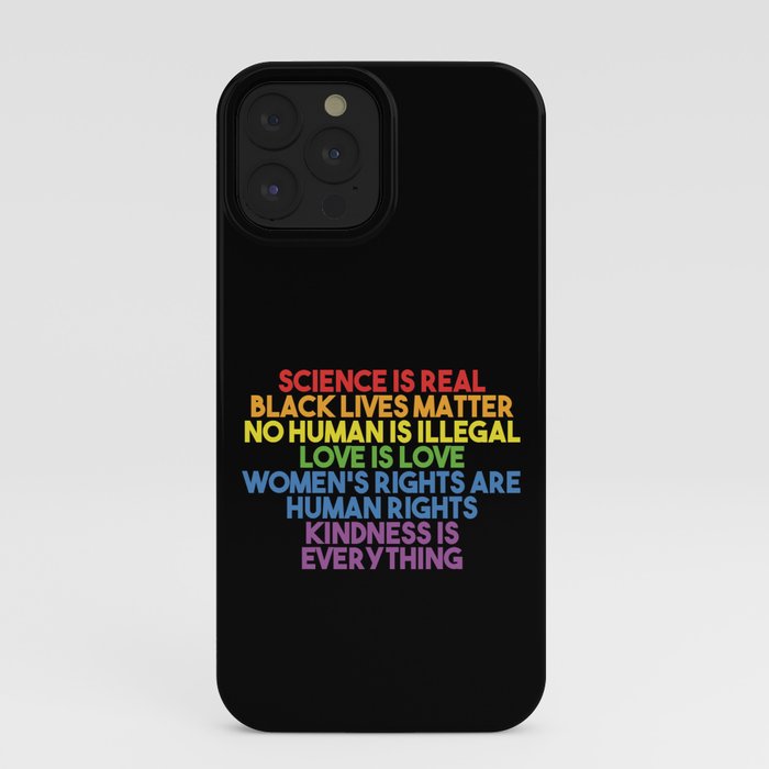Science Is Real Black Lives Matter Equality Facts iPhone Case