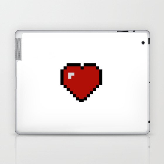 Heart-Shaped pixel Laptop & iPad Skin