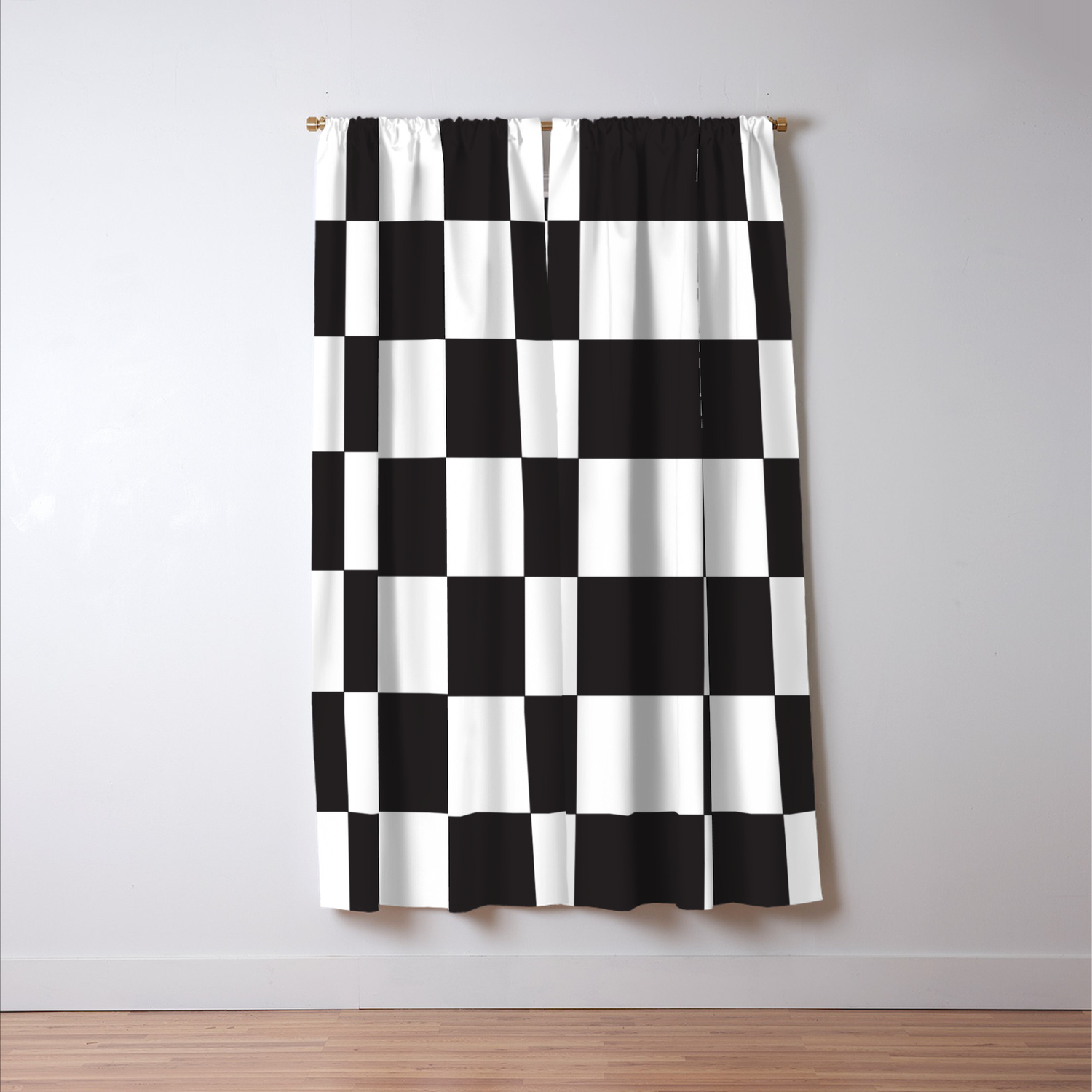 Black And White Checkered Pattern Blackout Curtain By Beautifulcuteness Society6