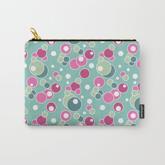 Retro. Multi-colored polka dots . Carry-All Pouch
