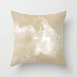 Cloud formation (beige) Throw Pillow
