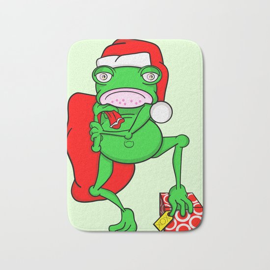 Frog Santa Bath Mat
