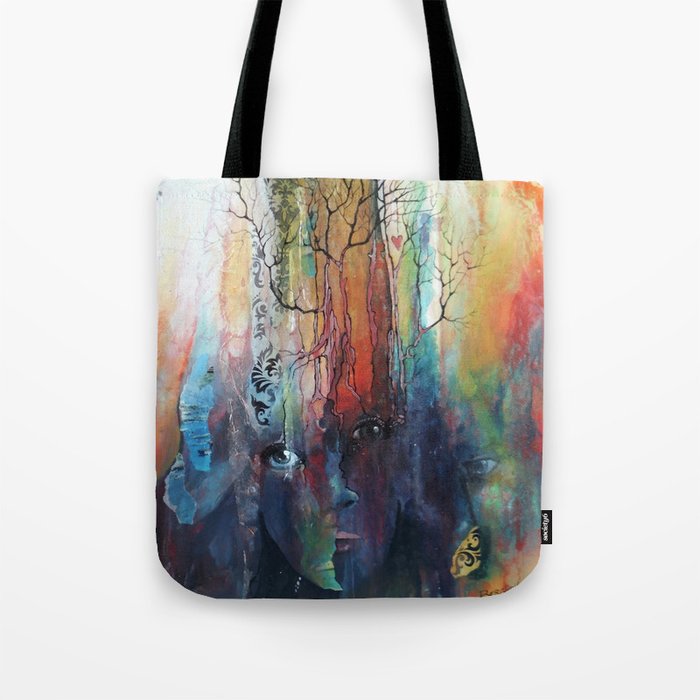 Tote bag visage abstrait outlet