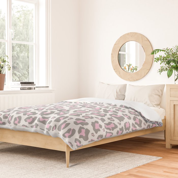 Pastel pink gray vector modern cheetah animal print
